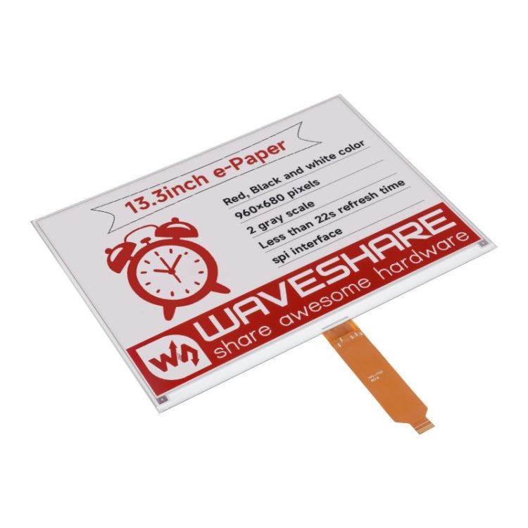 Waveshare 13,3 pollici 960×680 pixel SPI Comunicazione E-Ink Display, Nude Screen Version, Module Version Waveshare 13,3 pollici 960×680 pixel SPI Comunicazione E-Ink Display, Nude Screen Version, Module Version
